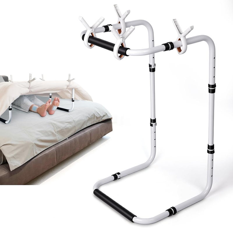 YaoFaFa Blanket Lifter for Feet - Blanket Lifters for Foot of Bed, Adjustable 20-29 Inch Height with 4 Non-Slip Clips, Multi-Use Bed Support for Enhanced Foot, Toe, Leg and Knee Comfort - Image 1